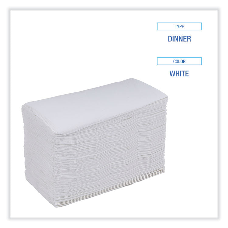 Dinner Napkin, 2-Ply, 17 x 15, White, 100/Pack, 30 Packs/Carton 4