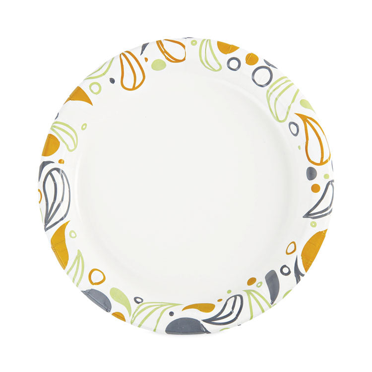 Deerfield Printed Paper Plates, 9" Dia, Coated/soak Proof, Multicolor, 125/pack, 8 Packs/carton 2