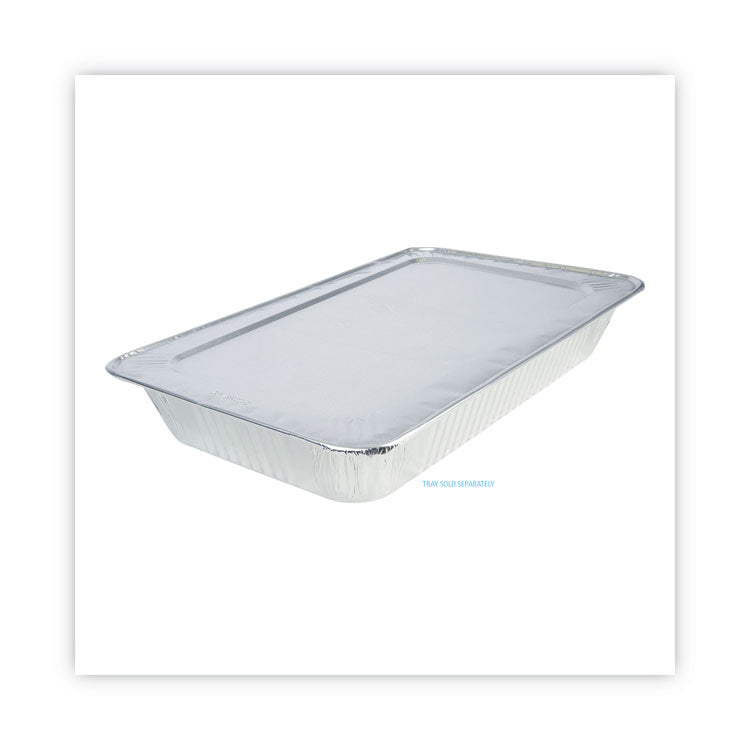 Aluminum Steam Table Pan Lids, Fits Full-Size Pan, Deep,12.88 x 20.81 x 0.63, 50/Carton 5