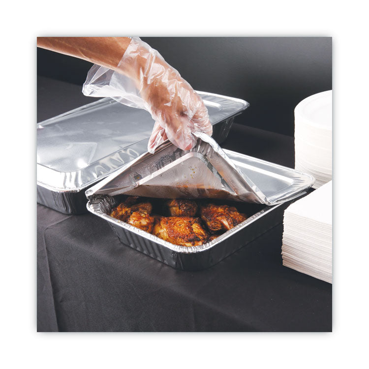 Aluminum Steam Table Pan Lids, Fits Half-Size Pan, Deep, 10.5 x 12.81 x 0.63, 100/Carton 3