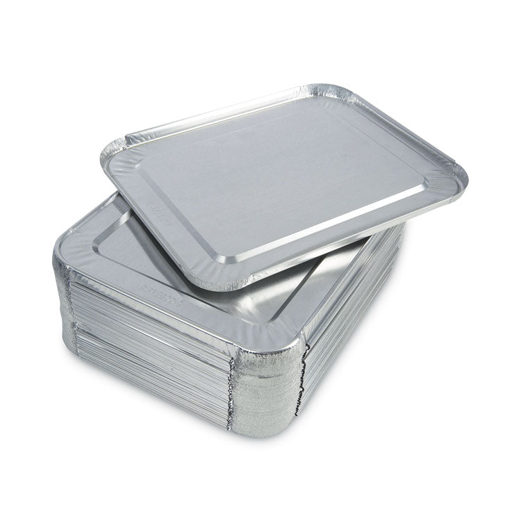 Aluminum Steam Table Pan Lids, Fits Half-Size Pan, Deep, 10.5 x 12.81 x 0.63, 100/Carton 2