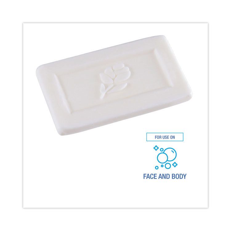 Face And Body Soap, Flow Wrapped, Floral Fragrance, # 1/2 Bar, 1000/carton 2