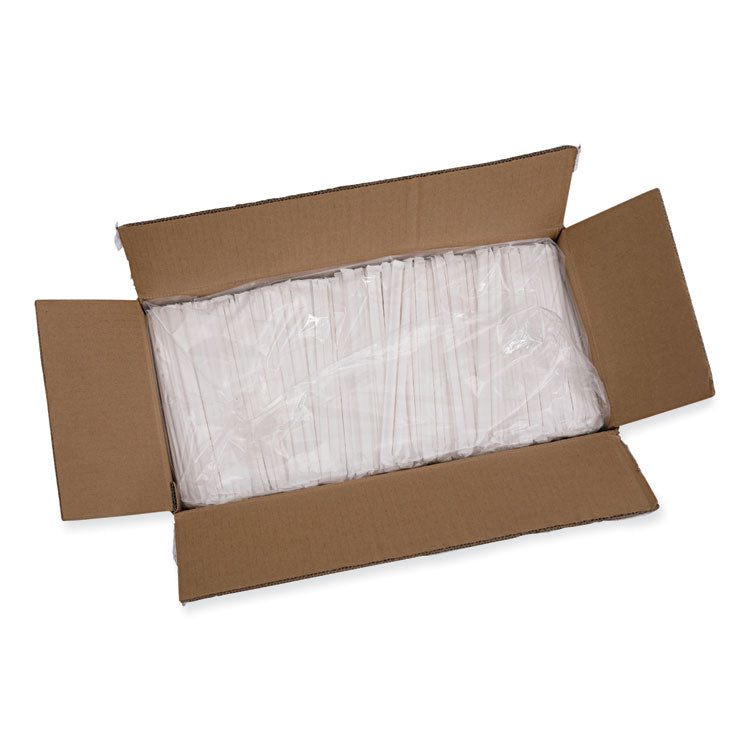 Individually Wrapped Paper Straws, 7.75" X 0.25", White, 3,200/carton 8