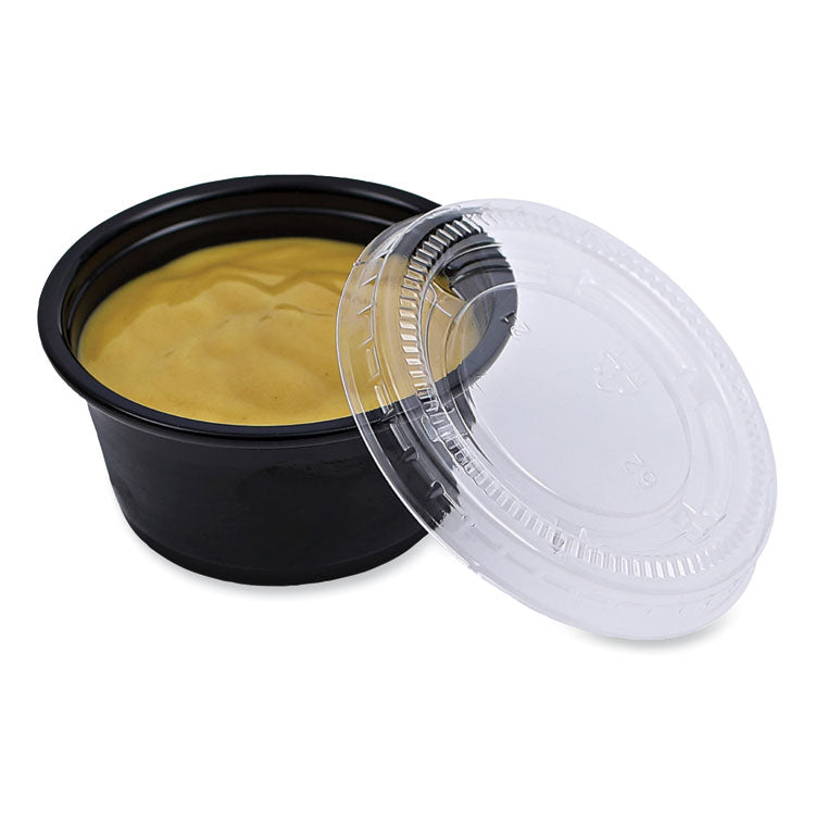 Souffle/Portion Cup Lids, Fits 1.5 oz and 2 oz Portion Cups, Clear, 2,500/Carton 10