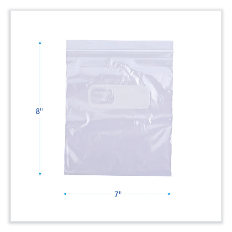 Reclosable Food Storage Bags, 1 Qt, 1.75 Mil, 7" X 8", Clear, 500/box 2