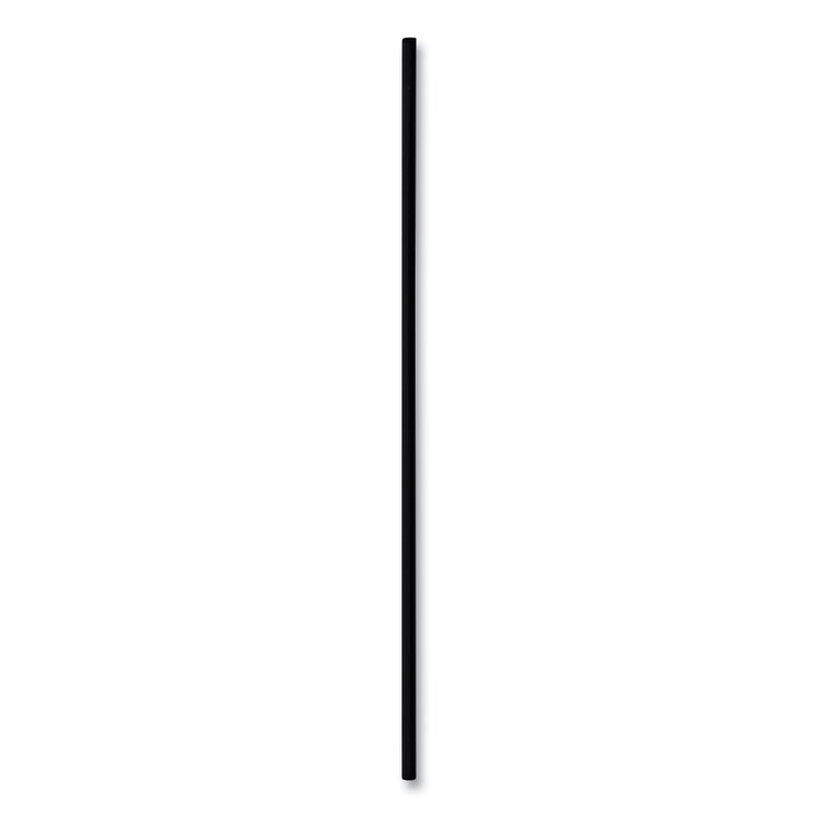 Cocktail Straws, 8", Polypropylene, Black, 5,000/carton 1