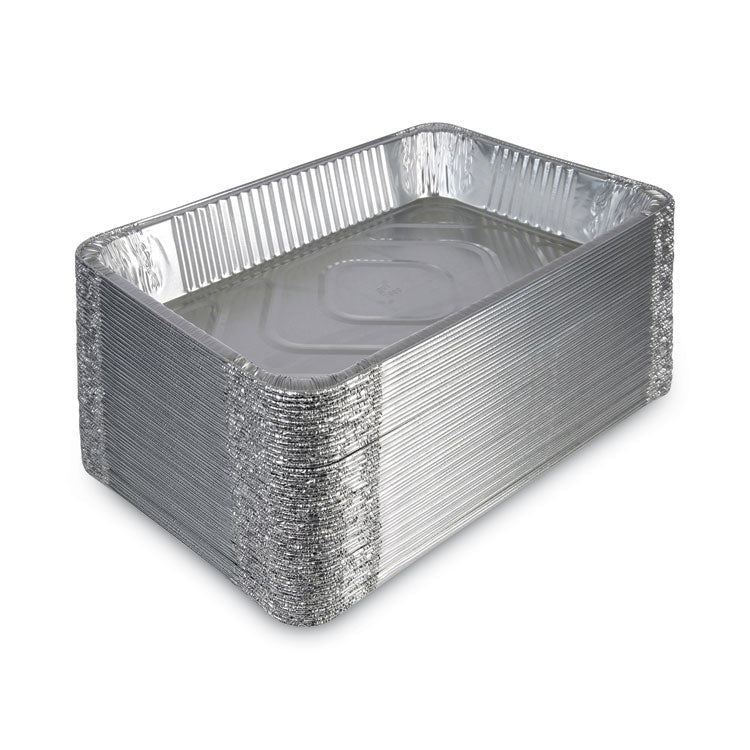 Aluminum Steam Table Pans, Full-Size Deep, 3.19" Deep, 12.81 x 20.75, 50/Carton 8