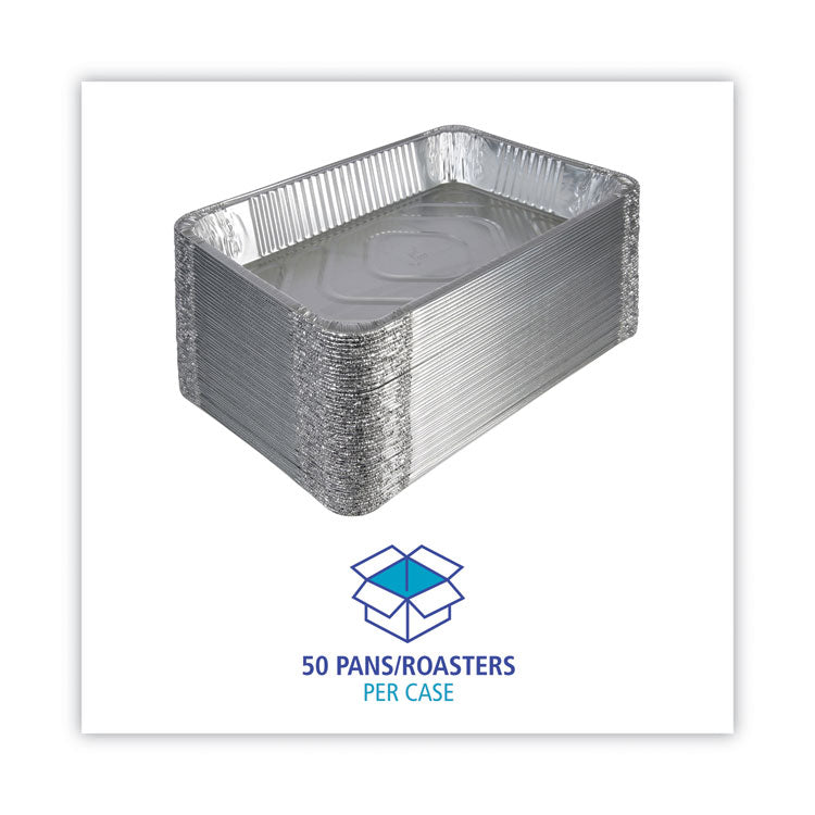 Aluminum Steam Table Pans, Full-Size Deep, 3.19" Deep, 12.81 x 20.75, 50/Carton 6