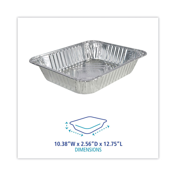 Aluminum Steam Table Pans, Half-Size Deep-128 Oz., 2.56" Deep, 10.38 X 12.75, 100/carton 2