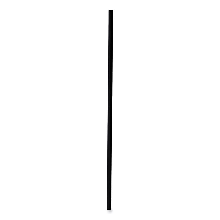 Single-Tube Stir-Straws, 5.25", Polypropylene, Black, 1,000/pack, 10 Packs/carton 8