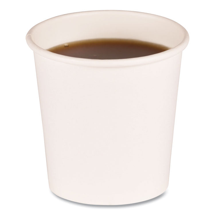 Paper Hot Cups, 4 oz, White, 50 Cups/Sleeve, 20 Sleeves/Carton 1