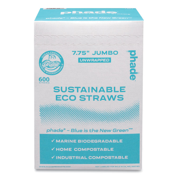 Marine Biodegradable Straws, 7.75", Ocean Blue, 6,000/Carton 5