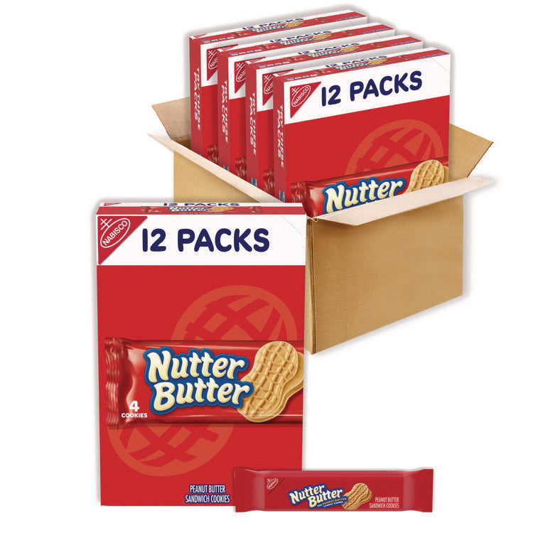 Nutter Butter Cookies, 1.9 oz Pack, 48 Packs/Carton 1