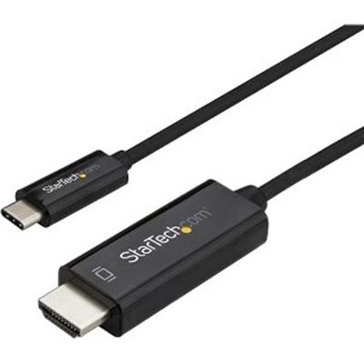 2m USB C to HDMI Cbl Black 1