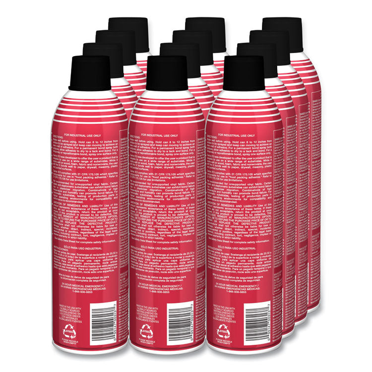 313 Fast Tack Upholstery Adhesive, 12 oz Aerosol Spray, Dries Clear, Dozen 2