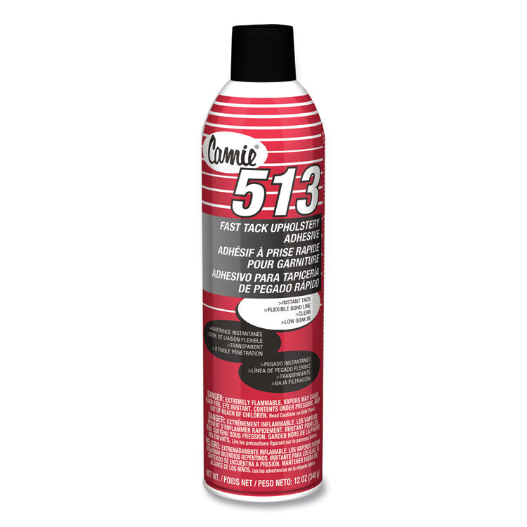 513 Fast Tack Upholstery Adhesive, 12 oz, Dries Clear, Dozen 2