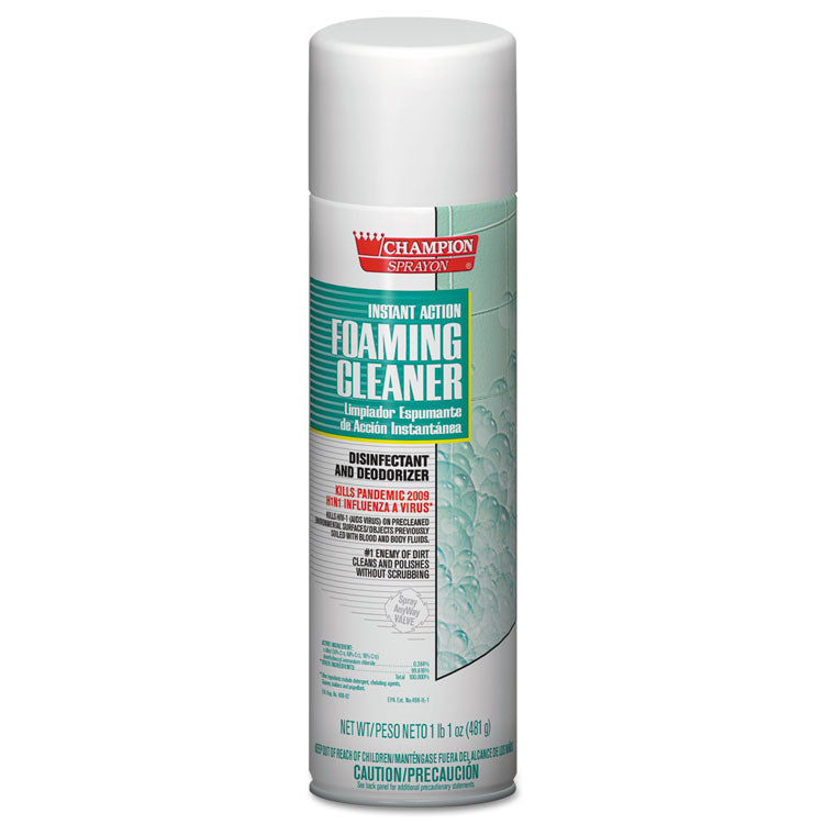 Instant Action Foaming Cleaner/disinfectant, 17 Oz, Aerosol Spray, 12/carton 2