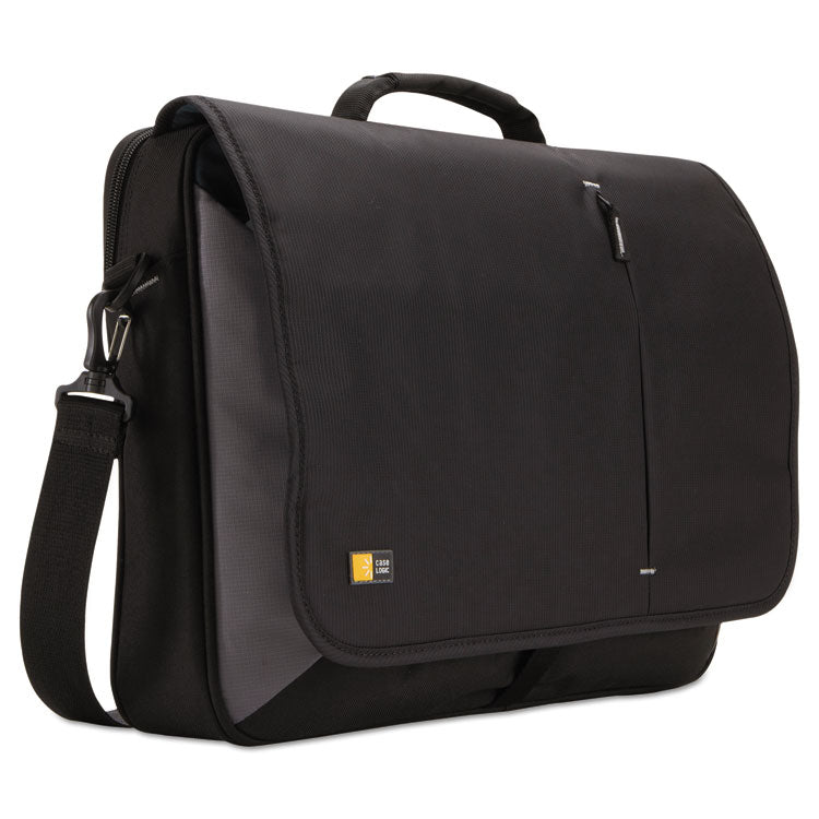 Laptop Messenger, Fits Devices Up to 17", Dobby Nylon, 3.37 x 17.75 x 13.75, Black 1