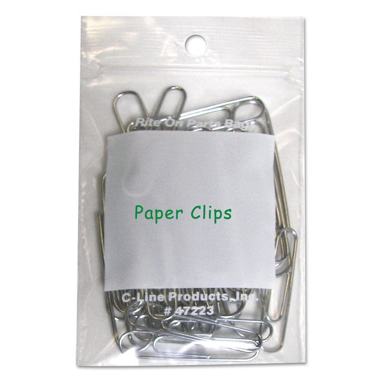 Write-On Poly Bags, 2 Mil, 2" X 3", Clear, 1,000/carton 2