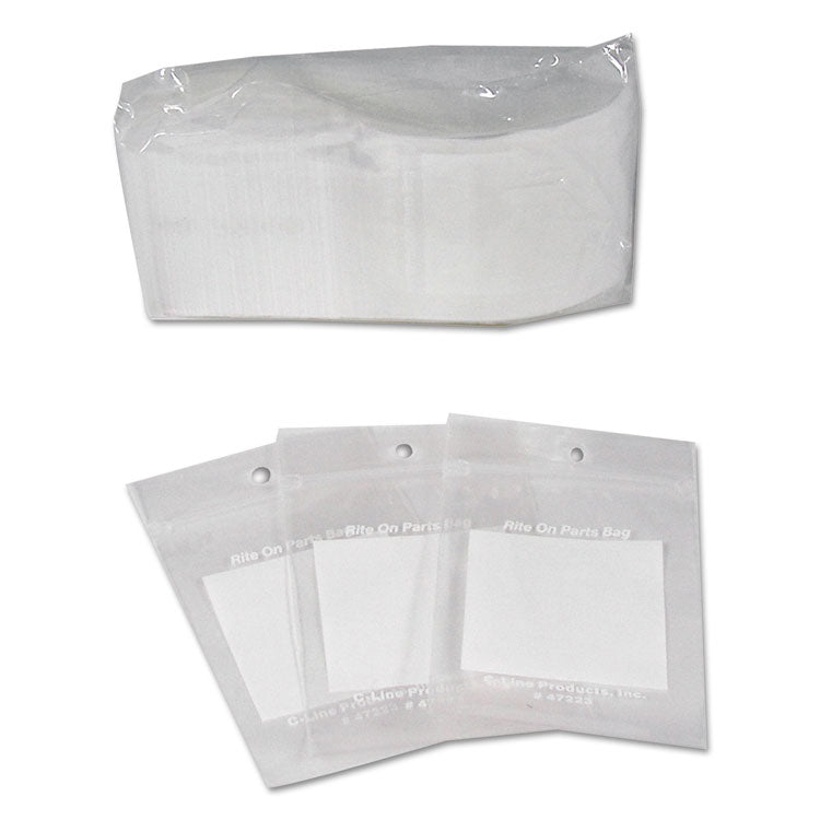 Write-On Poly Bags, 2 Mil, 2" X 3", Clear, 1,000/carton 4