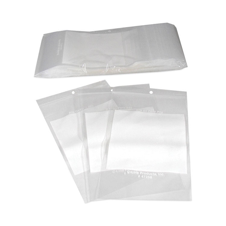 Write-On Poly Bags, 2 Mil, 5" X 8", Clear, 1,000/carton 3