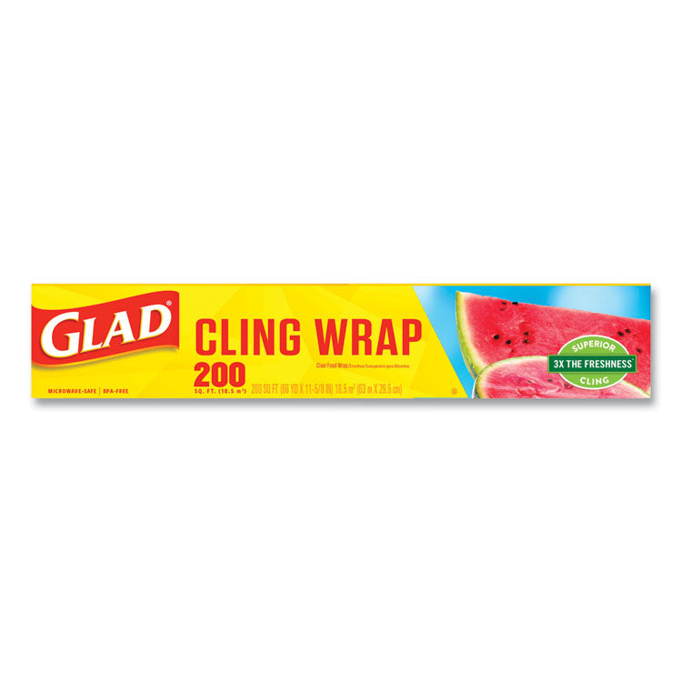 Clingwrap Plastic Wrap, 200 Square Foot Roll, Clear, 12 Rolls/carton 3