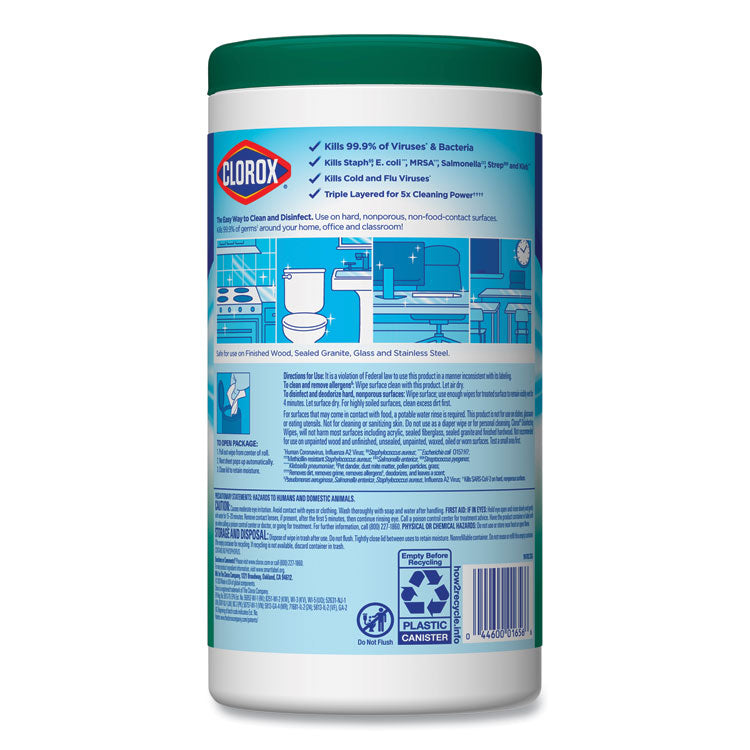 Disinfecting Wipes, 1-Ply, 7 x 8, Fresh Scent, White, 75/Canister, 6 Canisters/Carton 5