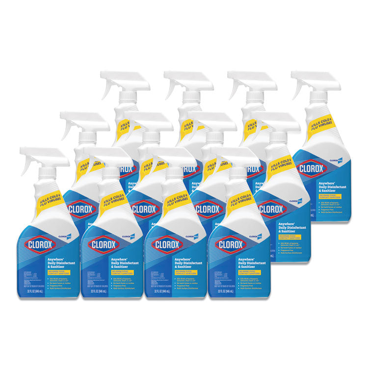 Anywhere Hard Surface Sanitizing Spray, 32 Oz Spray Bottle, 12/carton 1