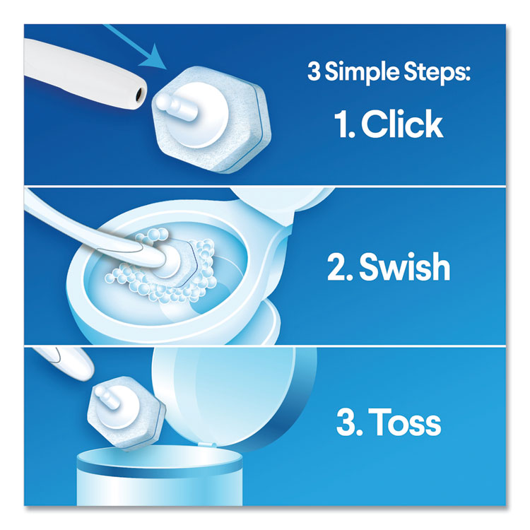 Toiletwand Disposable Toilet Cleaning System: Handle, Caddy And Refills, White, 6/Carton 10