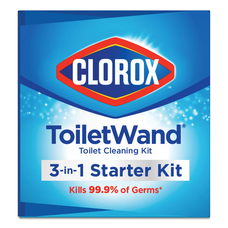 Toiletwand Disposable Toilet Cleaning System: Handle, Caddy And Refills, White, 6/Carton 8