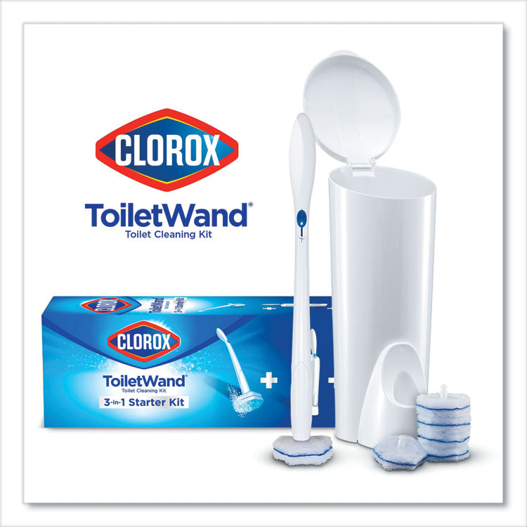 Toiletwand Disposable Toilet Cleaning System: Handle, Caddy And Refills, White, 6/Carton 4