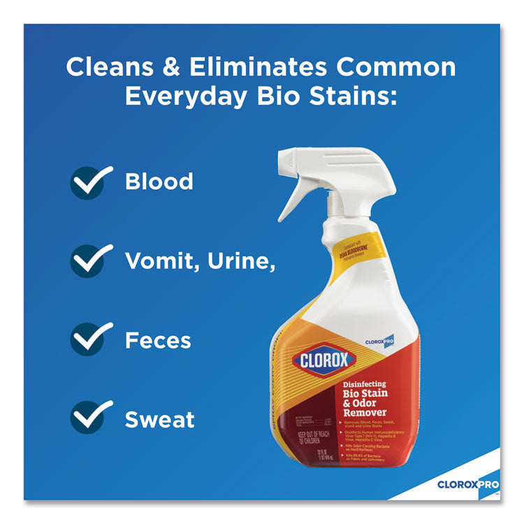 Disinfecting Bio Stain And Odor Remover, Fragranced, 32 Oz Spray Bottle, 9/carton 4