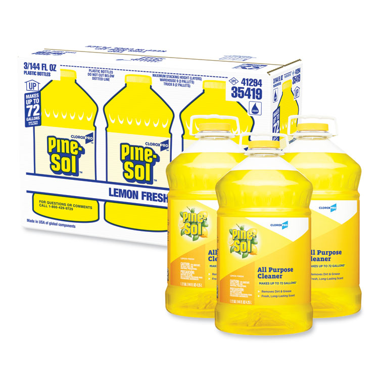 All Purpose Cleaner, Lemon Fresh, 144 Oz Bottle, 3/carton 1