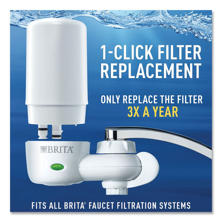 On Tap Faucet Water Filter System, White, 4/carton 5