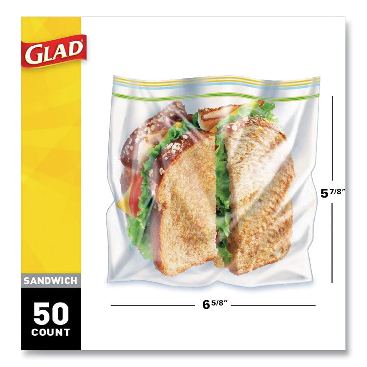 Sandwich Zipper Bags, 6.63" X 8", Clear, 600/carton 2