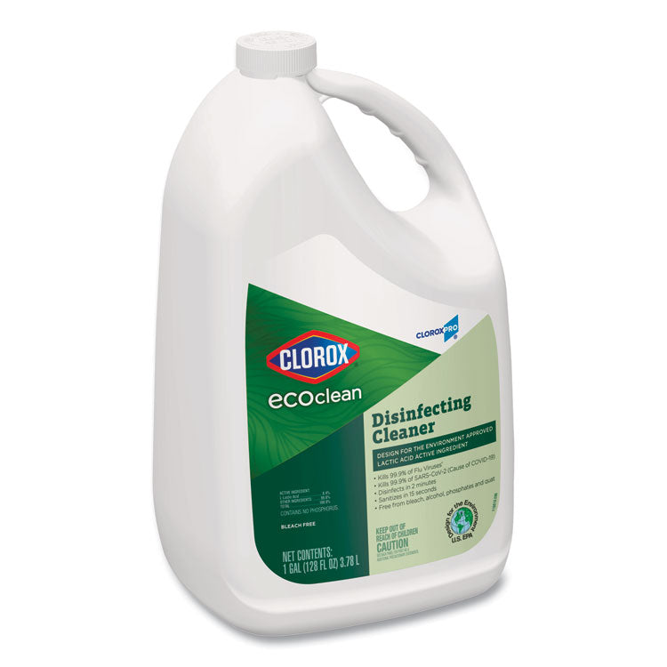 Clorox Pro EcoClean Disinfecting Cleaner, Unscented, 128 oz Refill Bottle, 4/Carton 2