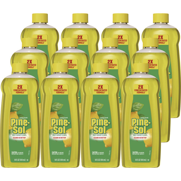 Multi-Surface Cleaner Concentrated, Lemon Fresh Scent, 14 oz Bottle, 12/Carton 1