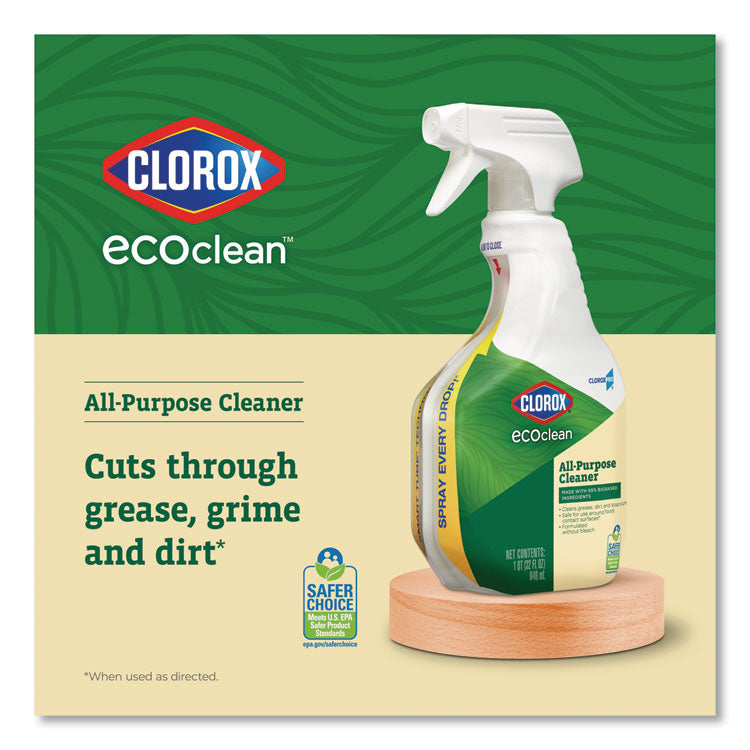 Clorox Pro EcoClean All-Purpose Cleaner, Unscented, 32 oz Spray Bottle, 9/Carton 6