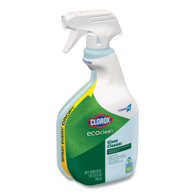 Clorox Pro EcoClean Glass Cleaner, Unscented, 32 oz Spray Bottle, 9/Carton 2