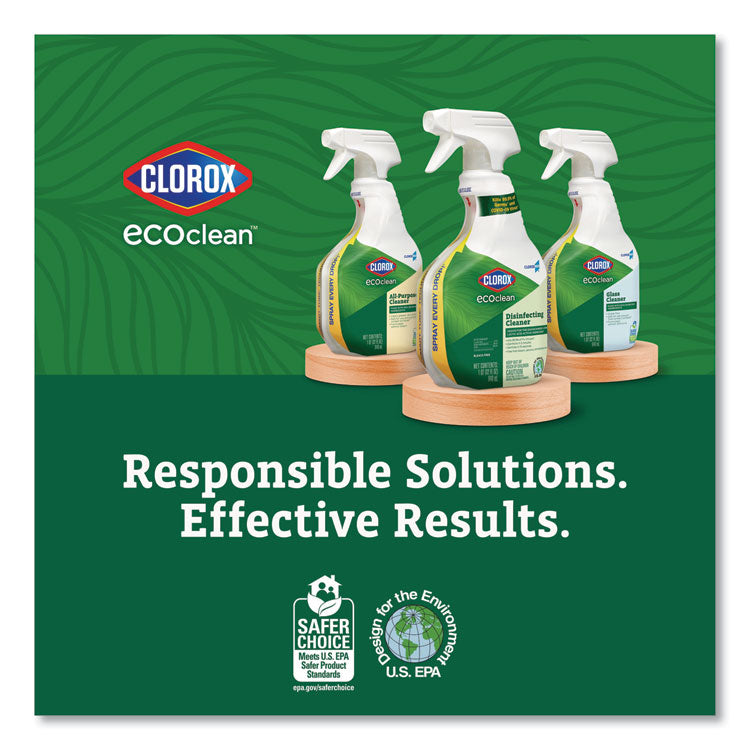 Clorox Pro EcoClean Glass Cleaner, Unscented, 32 oz Spray Bottle, 9/Carton 1