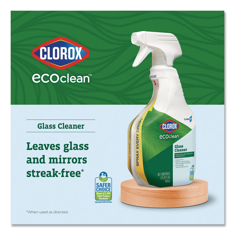 Clorox Pro EcoClean Glass Cleaner, Unscented, 32 oz Spray Bottle, 9/Carton 5