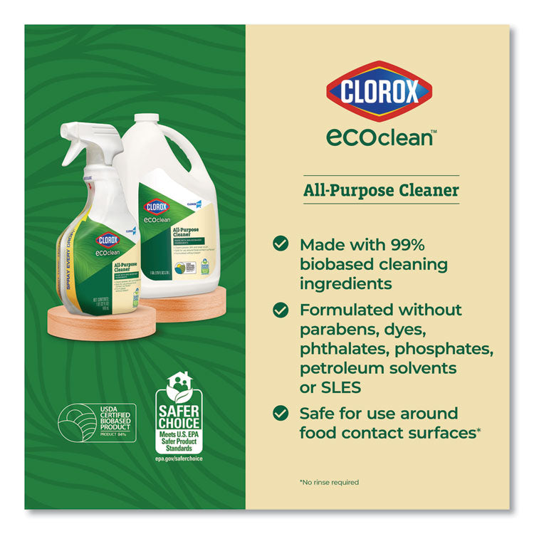 Clorox Pro EcoClean All-Purpose Cleaner, Unscented, 128 oz Bottle, 4/Carton 3