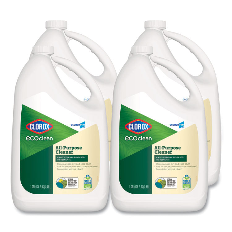 Clorox Pro EcoClean All-Purpose Cleaner, Unscented, 128 oz Bottle, 4/Carton 1