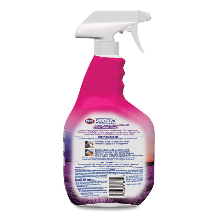 Scentiva Multi Surface Cleaner, Tuscan Lavender and Jasmine, 32 oz, 9/Carton 3