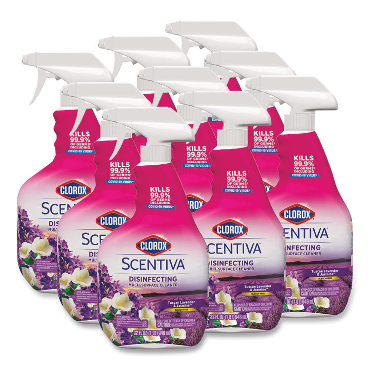 Scentiva Multi Surface Cleaner, Tuscan Lavender and Jasmine, 32 oz, 9/Carton 1