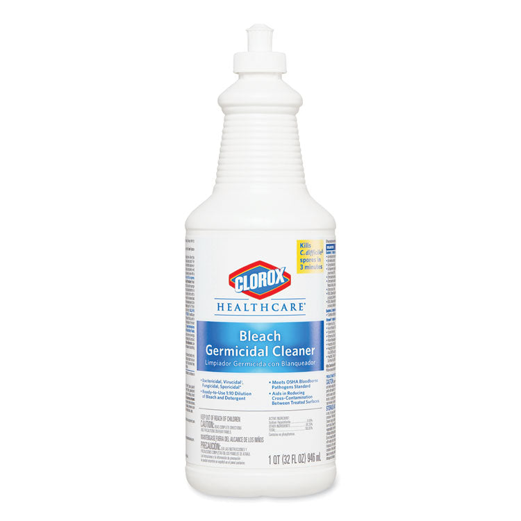 Bleach Germicidal Cleaner, 32 Oz Pull-Top Bottle, 6/carton 2