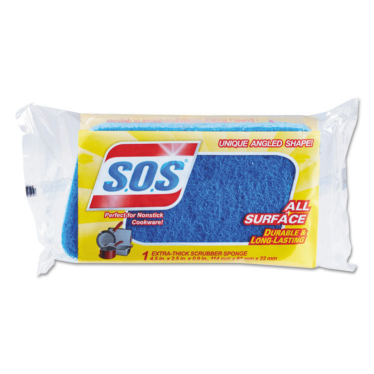 All Surface Scrubber Sponge, 2.5 X 4.5, 0.9" Thick, Dark Blue, 12/carton 2