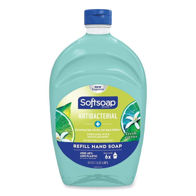 Antibacterial Liquid Hand Soap Refills, Fresh, 50 Oz, Green, 6/carton 2