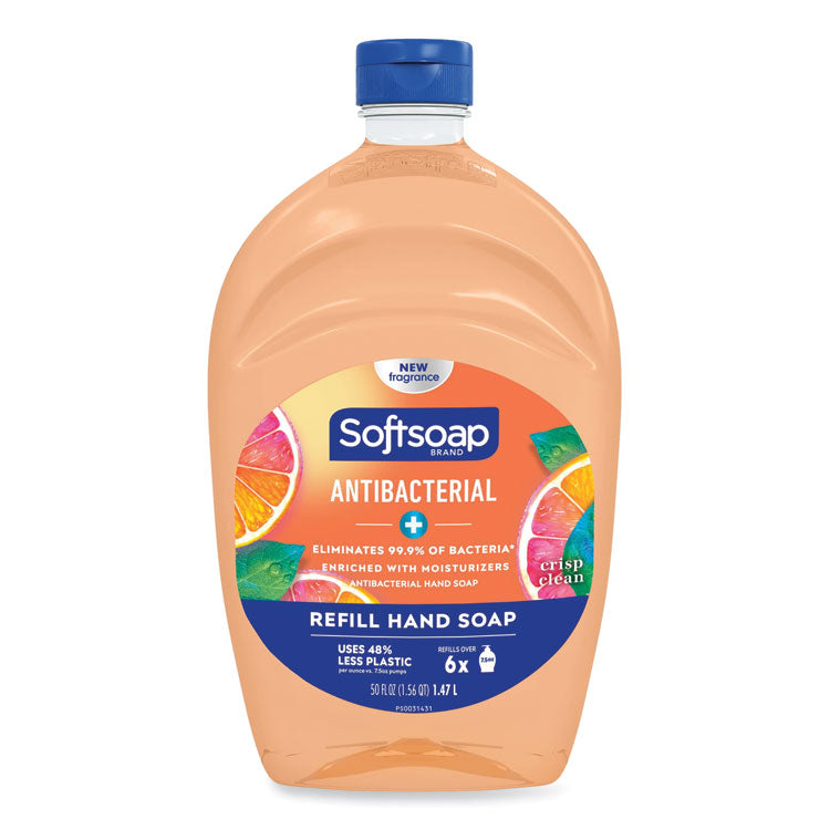 Antibacterial Liquid Hand Soap Refills, Fresh, 50 Oz, Orange, 6/carton 1