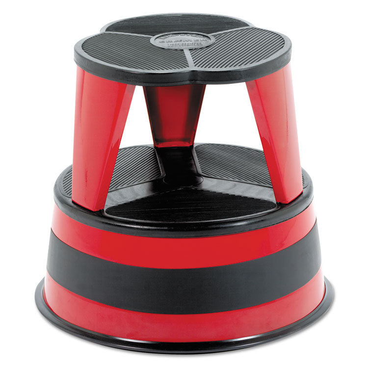 Kik-Step Steel Step Stool, 2-Step, 350 lb Capacity, 16" Diameter x 14.25"h, Red 1